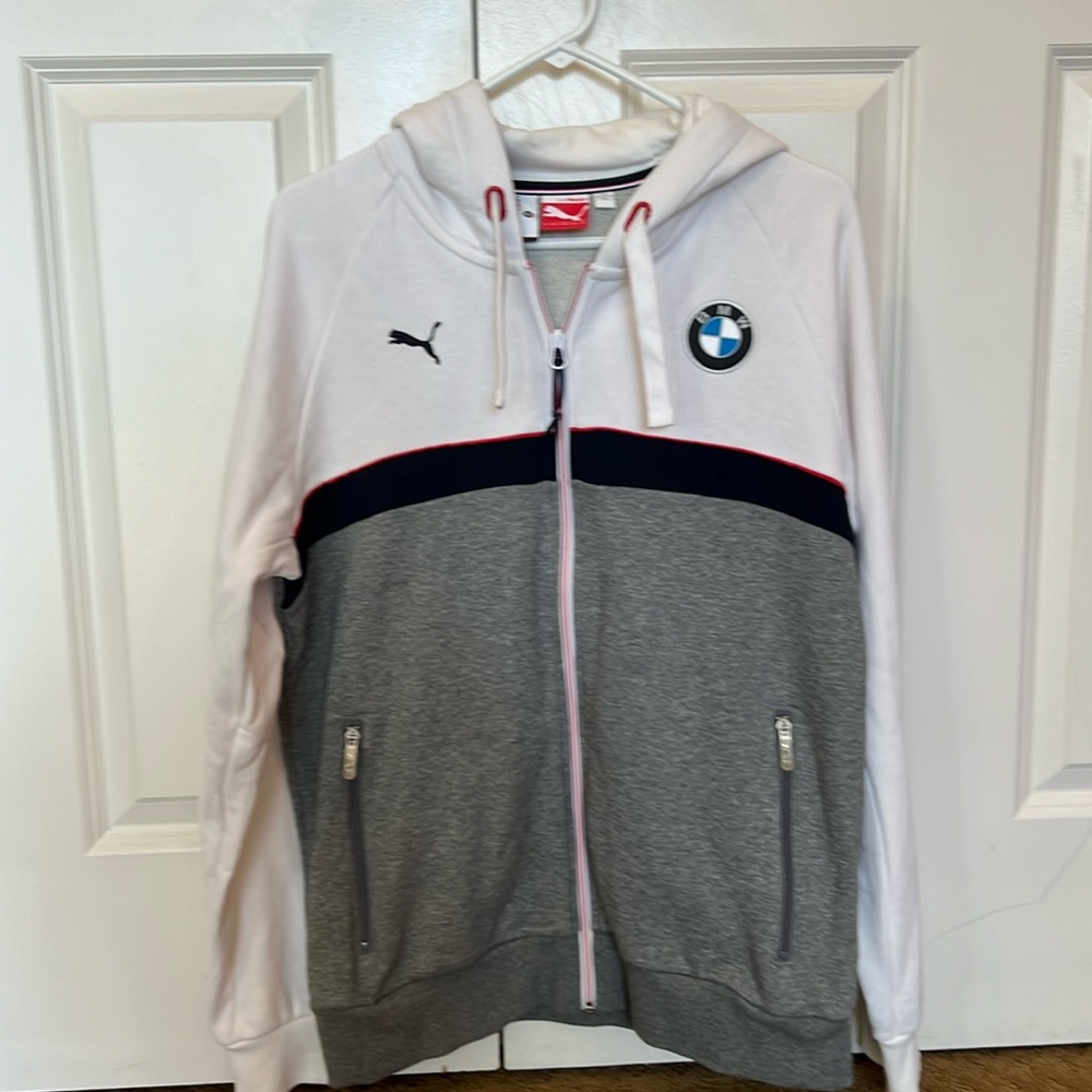 BMW Motorsport PUMA full zip hoodie size M pit2pit 23”